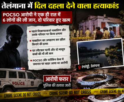 तेलंगाना में दिल दहला देने वाला हत्याकांड: POCSO आरोपी ने एक ही रात में 6 लोगों की ली जान, दो परिवार हुए खत्म