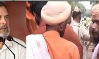 राहुल गांधी के आवास के बाहर साधु-संतों का प्रदर्शन, पुलिस ने कई प्रदर्शनकारियों को हिरासत में लिया
