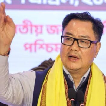 राज्यसभा में किरेन रिजिजू का विपक्ष पर हमला, बोले- ‘जो राम के अस्तित्व पर सवाल उठाते थे, वही आज चंदे पर सवाल कर रहे हैं’
