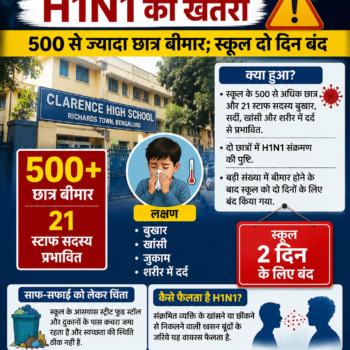 बेंगलुरु के क्लेरेंस हाई स्कूल में H1N1 का खतरा, 500 से ज्यादा छात्र बीमार, स्कूल दो दिन बंद