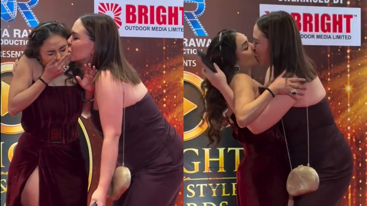 रेड कार्पेट पर निकिता रावल के साथ फैन ने की ऐसी हरकत, अचानक हुई Kiss से एक्ट्रेस रह गईं हैरान