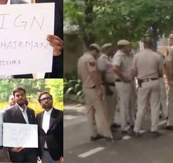 BCI चेयरमैन के इस्तीफे की मांग को लेकर दिल्ली में वकीलों का प्रदर्शन, कार्यालय के बाहर बढ़ाई गई सुरक्षा