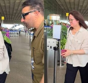 एयरपोर्ट पर पहली बार साथ दिखी देओल फैमिली, पूजा देओल के नए लुक ने खींचा ध्यान