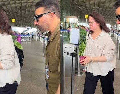 एयरपोर्ट पर पहली बार साथ दिखी देओल फैमिली, पूजा देओल के नए लुक ने खींचा ध्यान
