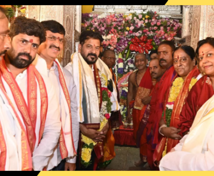 रेवंत रेड्डी ने उज्जैनी महाकाली मंदिर में की पूजा-अर्चना, तेलंगाना की सुख-समृद्धि के लिए मांगा आशीर्वाद