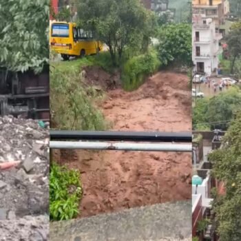 हिमाचल में भारी बारिश का कहर, परवाणू में NH-05 पर मलबा गिरने से यातायात बाधित