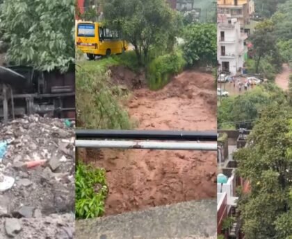 हिमाचल में भारी बारिश का कहर, परवाणू में NH-05 पर मलबा गिरने से यातायात बाधित
