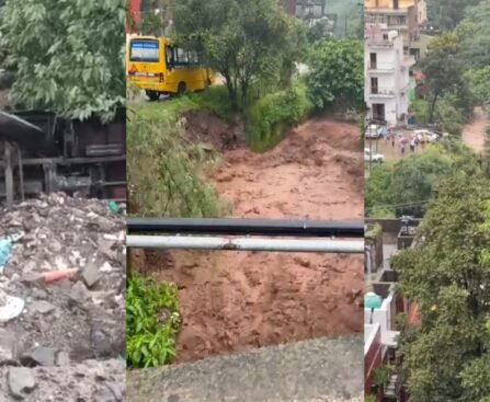 हिमाचल में भारी बारिश का कहर, परवाणू में NH-05 पर मलबा गिरने से यातायात बाधित