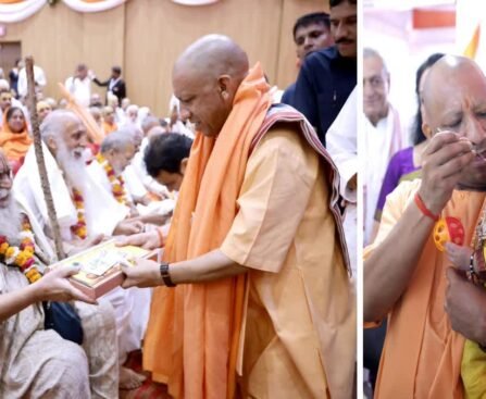 जन्माष्टमी पर मथुरा पहुंचे CM योगी, बोले- भारत की आस्था से खिलवाड़ बर्दाश्त नहीं
