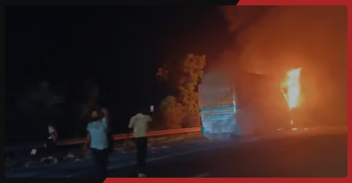 यमुना एक्सप्रेसवे पर स्लीपर बस में भीषण आग, 9 यात्रियों की मौत; कई घायल